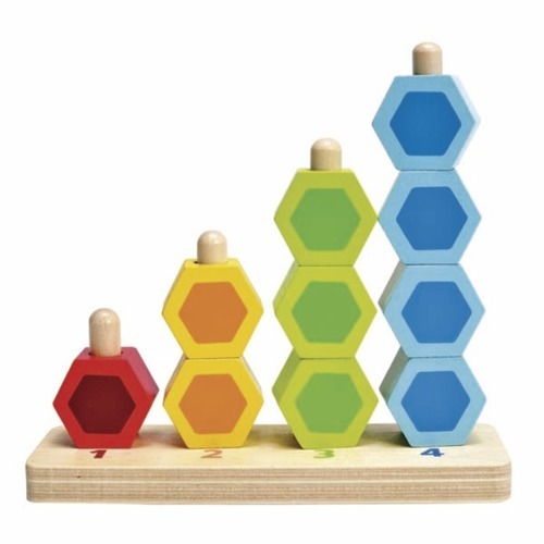 HAPE Kolorowe odliczanie drewniana układanka 